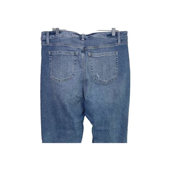 Lane Bryant Magic Waist High Rise Straight Distressed Crop Stretch Jean 16 Blue - Picture 5 of 15